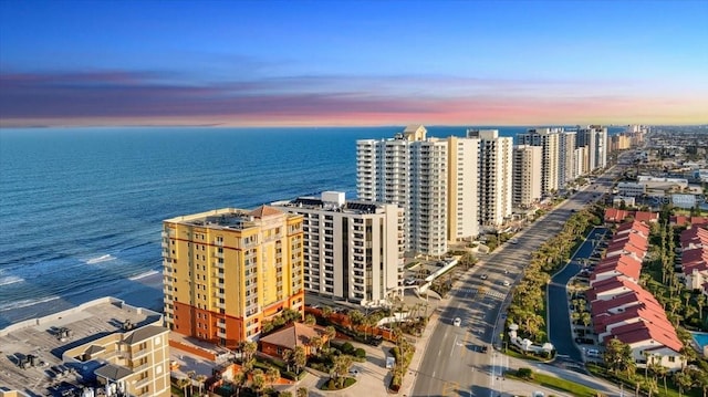 2901 S Atlantic Ave Unit 702, Daytona Beach, FL 32118 - aerial view at dusk of a water view and a view of city