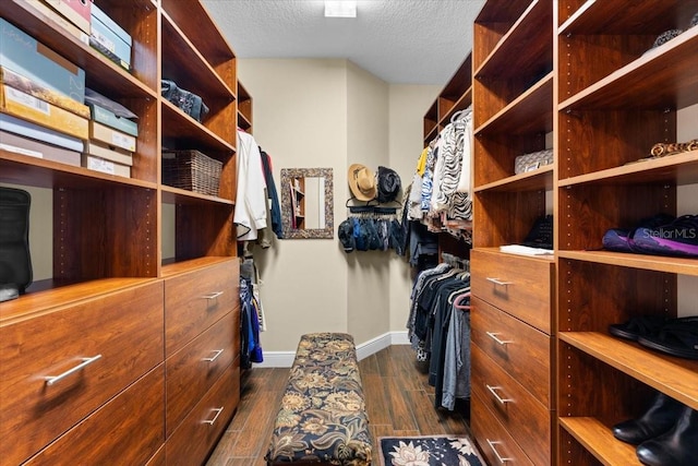 2901 S Atlantic Ave Unit 702, Daytona Beach, FL 32118 - spacious closet with dark wood-style flooring