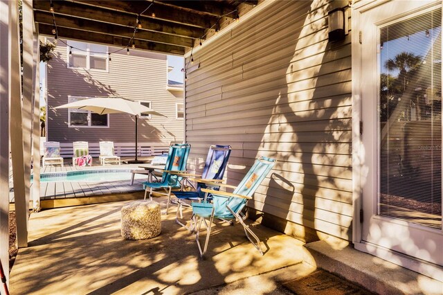 view of patio / terrace with a community pool