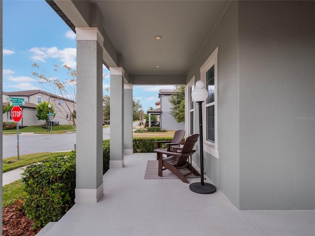 view of patio with a porch