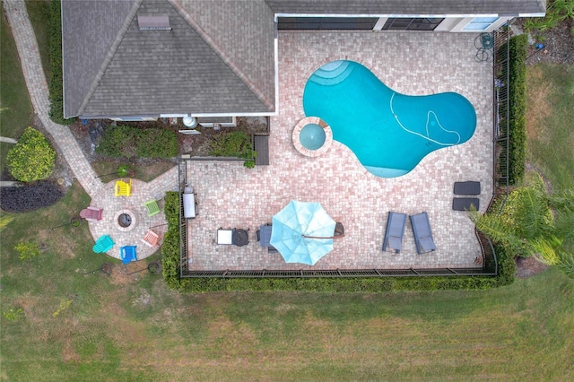 278 Eaglet Way, Lake Mary, FL 32746 - drone / aerial view of a pool area