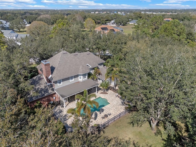 aerial view with a view of trees