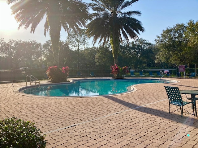 view of pool with a patio area