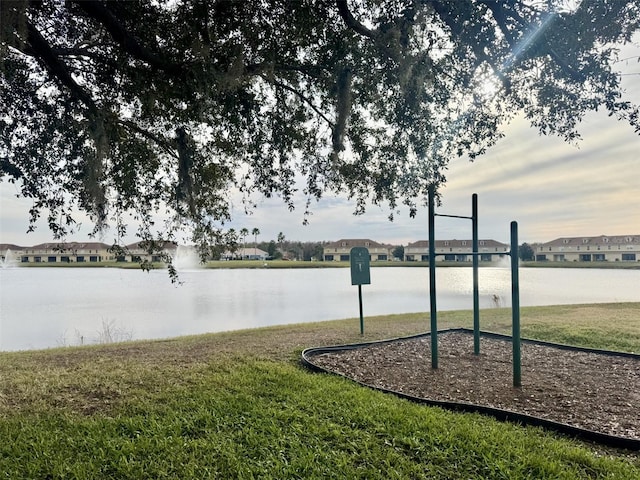 view of property's community featuring a water view