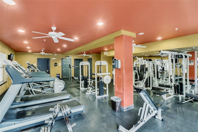 view of workout area