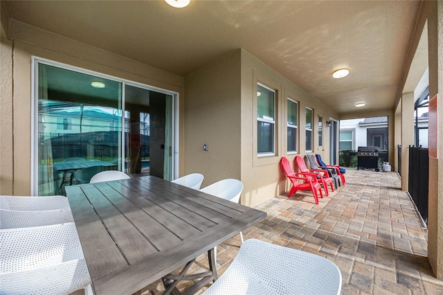 view of patio with grilling area