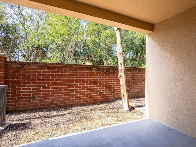 view of patio with cooling unit