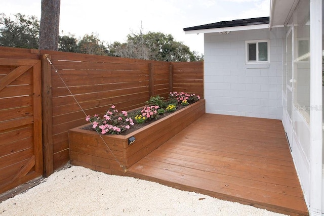 view of wooden terrace