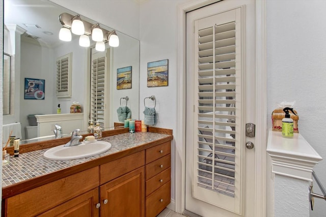 bathroom with vanity