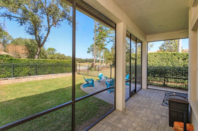 view of sunroom