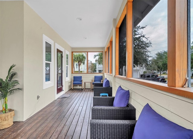 view of sunroom