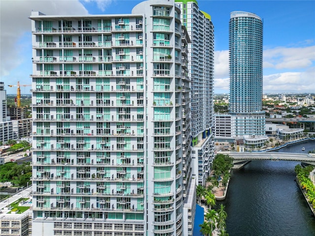 view of property with a water view