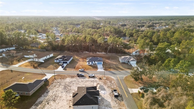 aerial view with a residential view