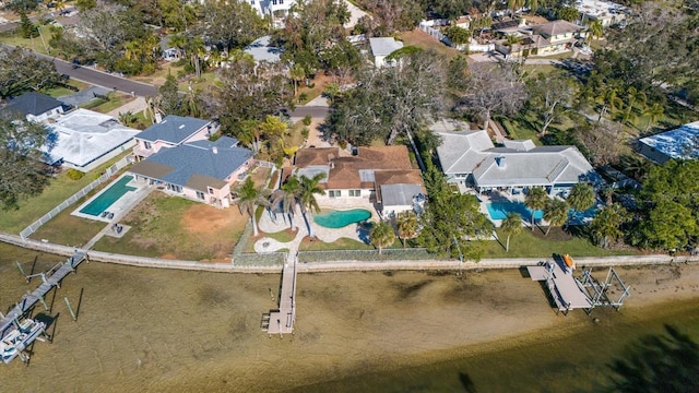 bird's eye view with a residential view