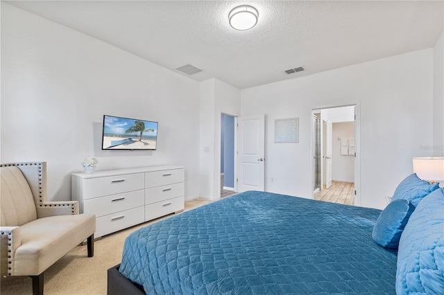 bedroom with a textured ceiling