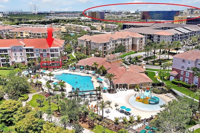 5012 Shoreway Loop Unit 10207, Orlando, FL 32819 - aerial view of a pool