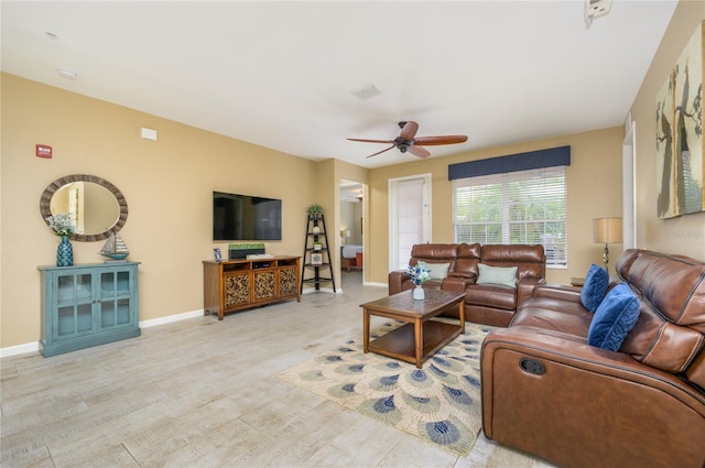 5012 Shoreway Loop Unit 10207, Orlando, FL 32819 - living room with ceiling fan and wood finished floors