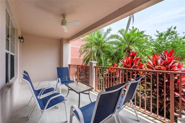 5012 Shoreway Loop Unit 10207, Orlando, FL 32819 - balcony featuring a ceiling fan