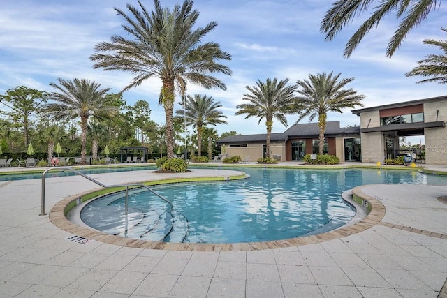 view of pool with a patio