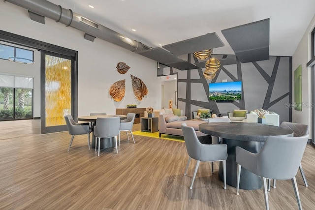 dining room featuring light hardwood / wood-style flooring