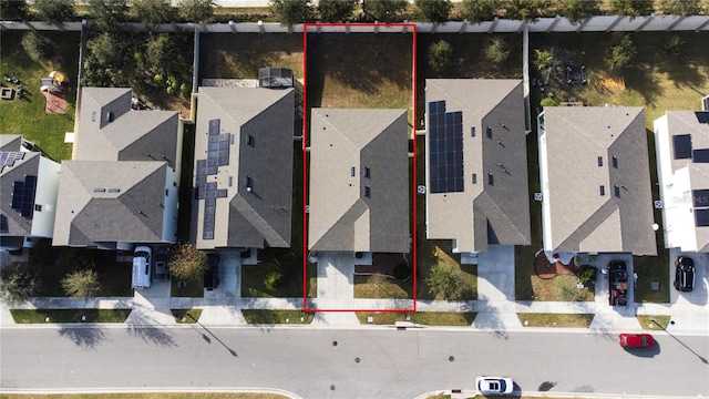 bird's eye view with a residential view