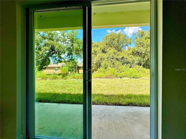 view of doorway to outside