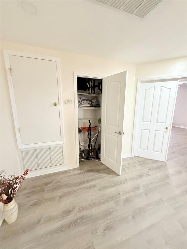 interior space with light wood-type flooring