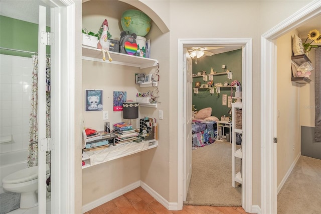 hallway featuring light hardwood / wood-style floors