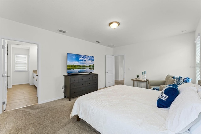 bedroom with carpet floors