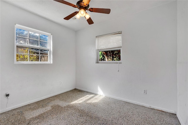 empty room with ceiling fan