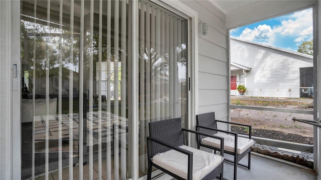 view of sunroom