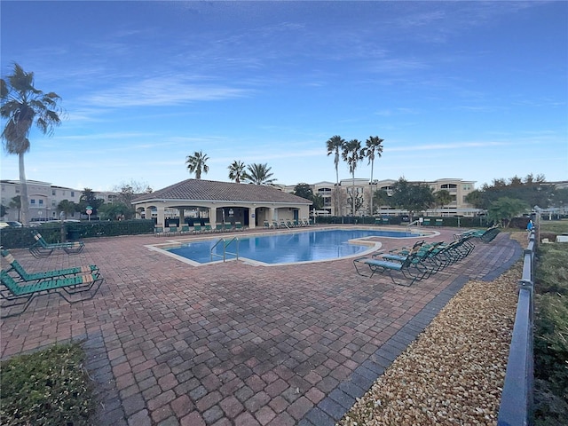 view of pool with a patio area