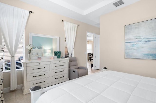 view of tiled bedroom