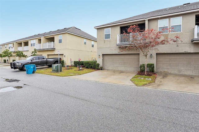 view of property with a garage