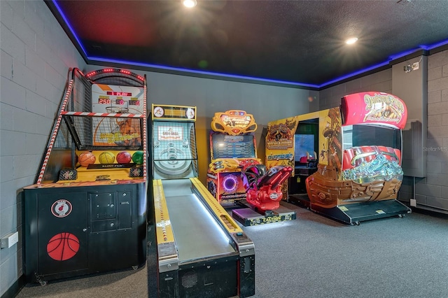 playroom with carpet flooring