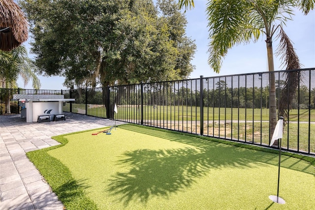 view of yard featuring a patio