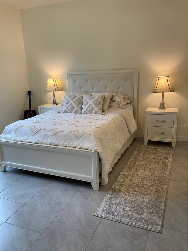 view of tiled bedroom