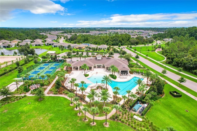 birds eye view of property