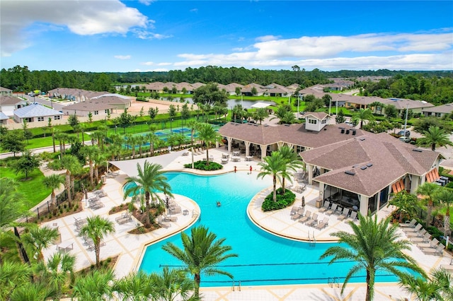 view of pool with a patio