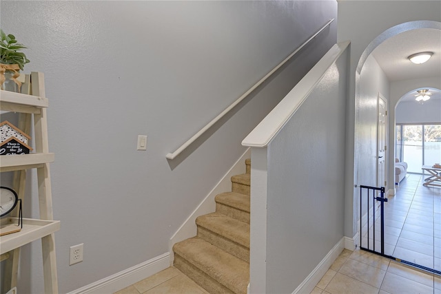 foyer featuring light tile patterned flooring