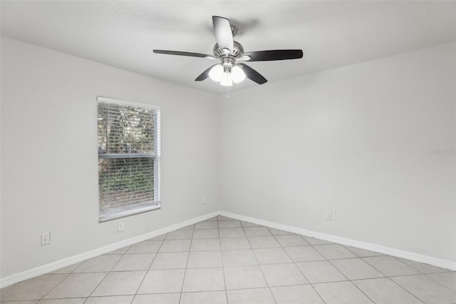 spare room featuring ceiling fan