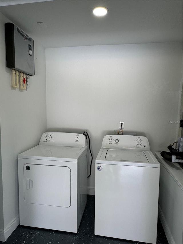 laundry area with washer and clothes dryer