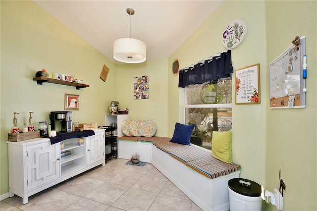 sitting room featuring light tile patterned flooring