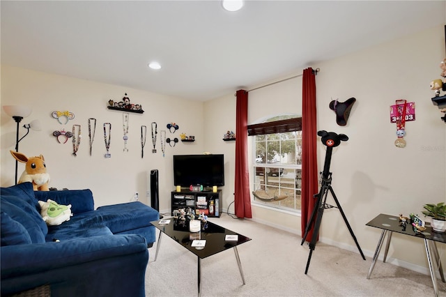 view of carpeted living room