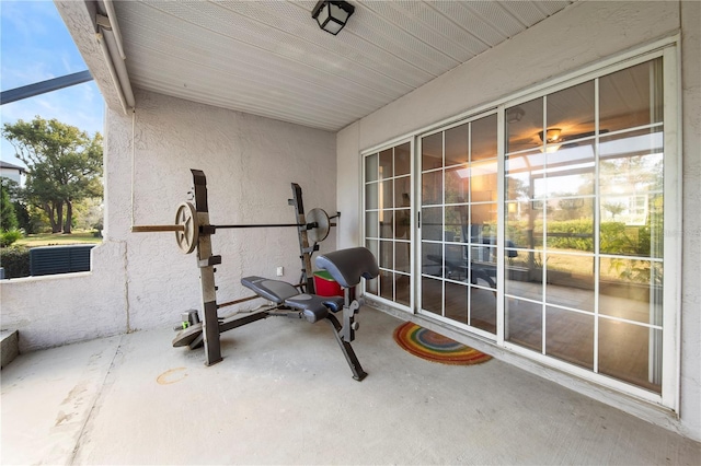 view of exercise room