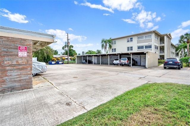 view of parking / parking lot