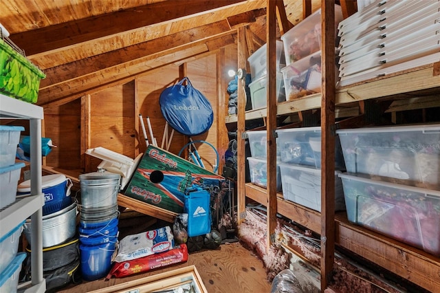 view of storage room