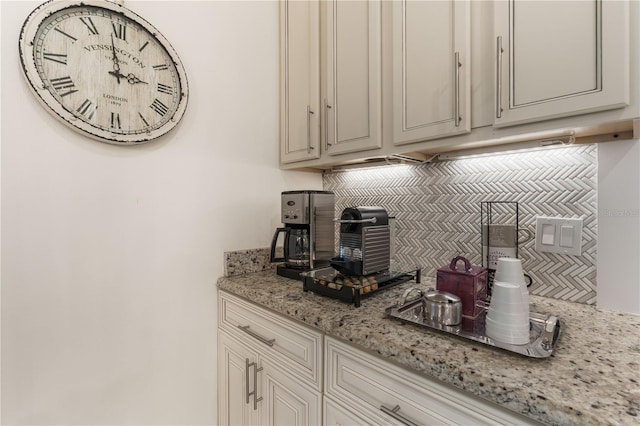 kitchen with light stone counters