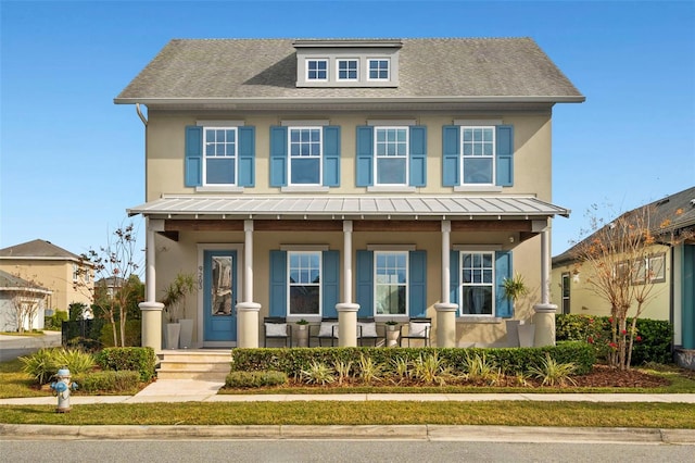 view of front of property with a porch