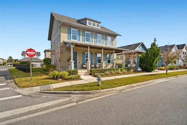 view of front of house with a front yard